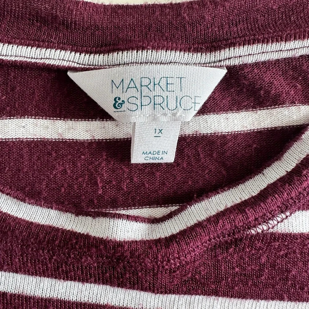 Market & Spruce stripped long sleeve top size 1X